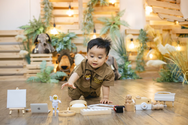 Zhua Zhou Baby Boy Photoshoot with Toys