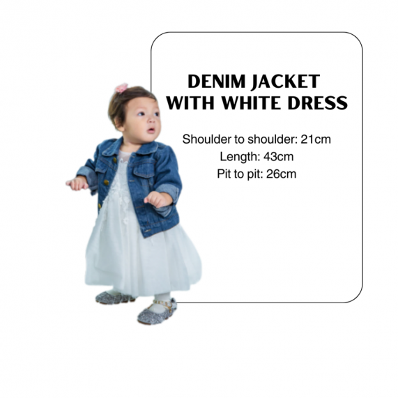 cake smash photography jacket with white dress