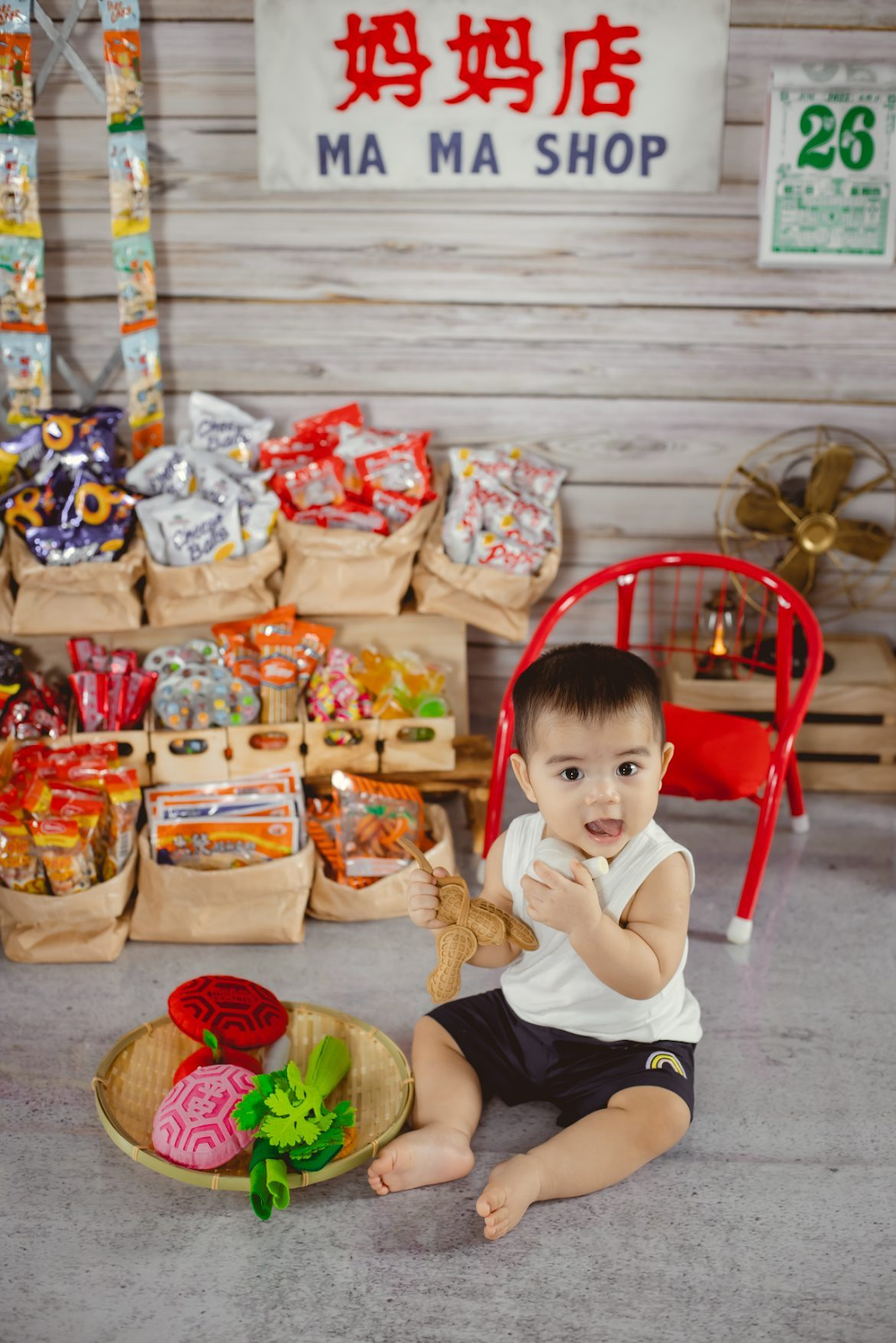 first bless shoot using soft light to create a warm baby portrait