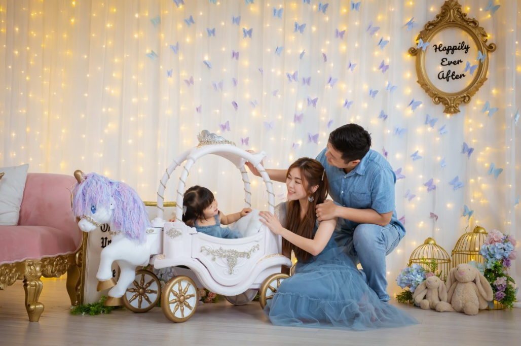 Parents with their baby girl